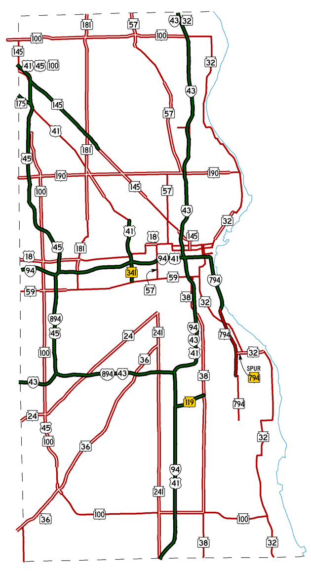 Milwaukee County Trunkline Map