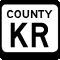 County Trunk Highway KR Marker