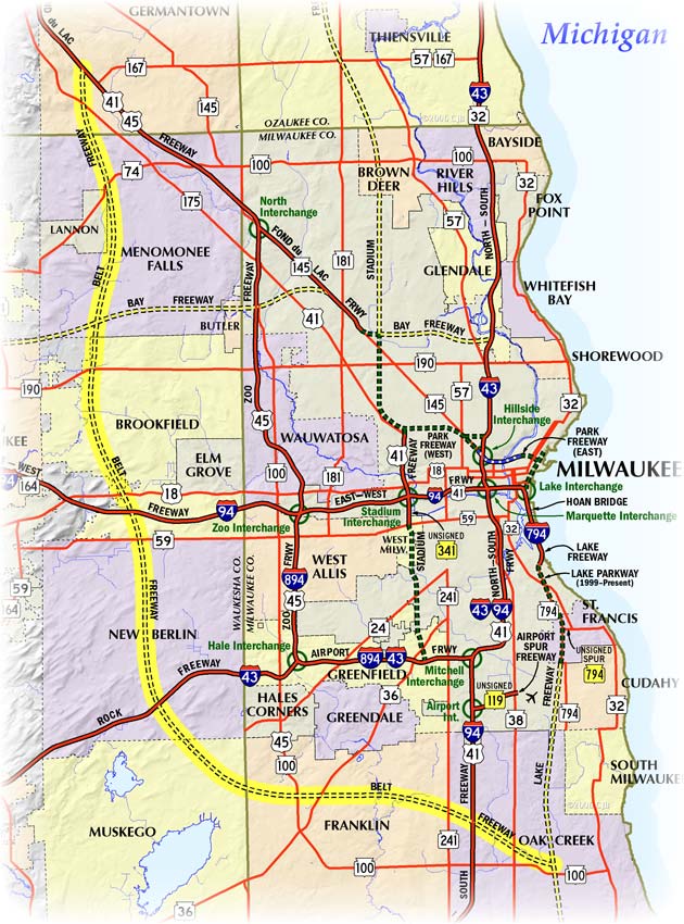 Map of Belt Freeway